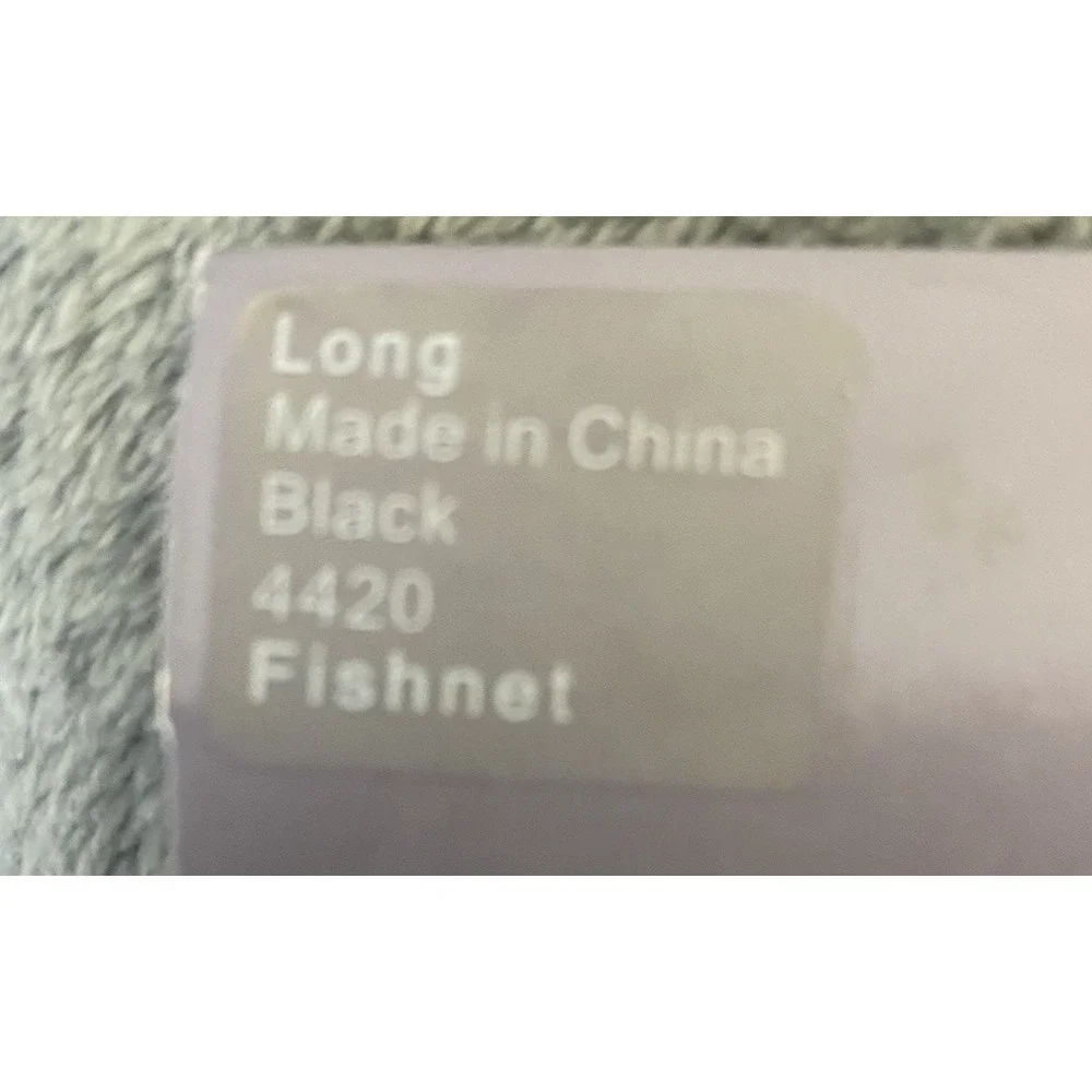 Vassarette Fashion Thigh Highs 4420 Black Fishnets Size MLong New